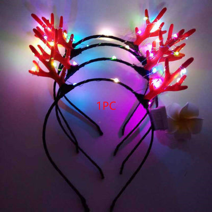 New Luminous Antler Headband Christmas Concert Headgear