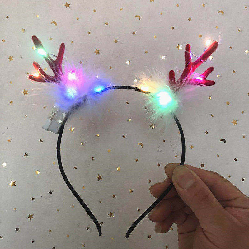 New Luminous Antler Headband Christmas Concert Headgear