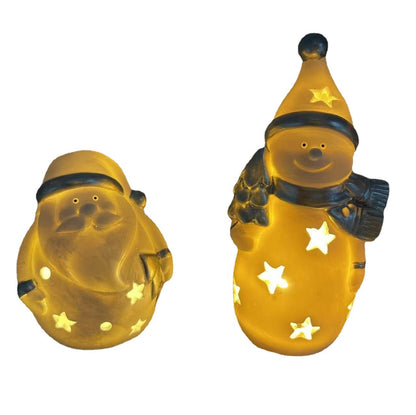 Santa Claus Snowman LED Festival Home Decoration Decoration Resin Crafts