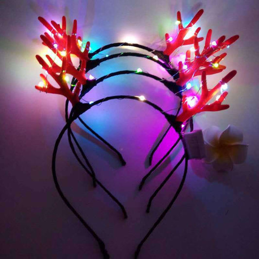 New Luminous Antler Headband Christmas Concert Headgear
